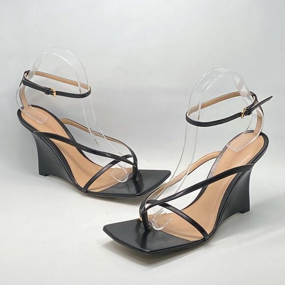 Bottega Veneta Stretch Strappy Wedge Sandals size 38.5